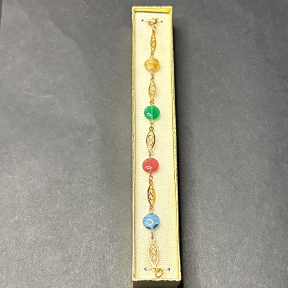 Jewelry - Vintage Multicolor Glass Beaded Bracelet